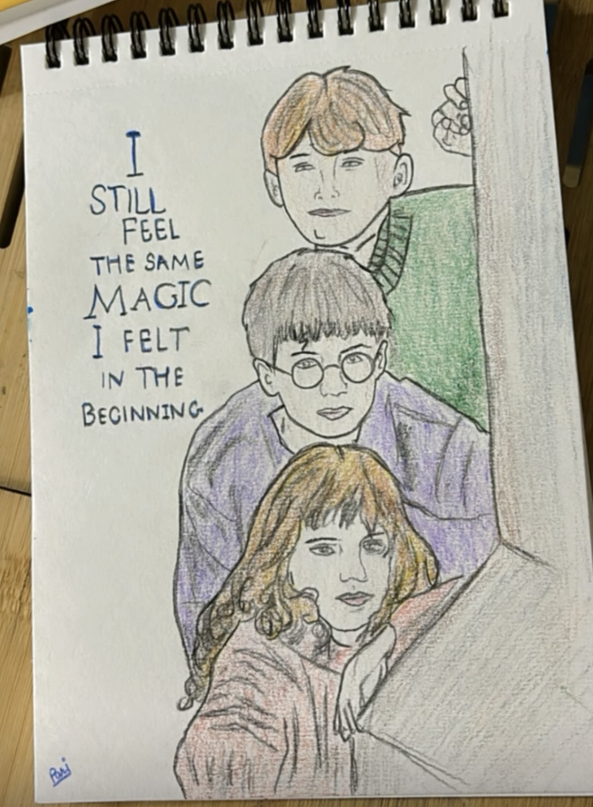 Harry Potter Trio Drawing